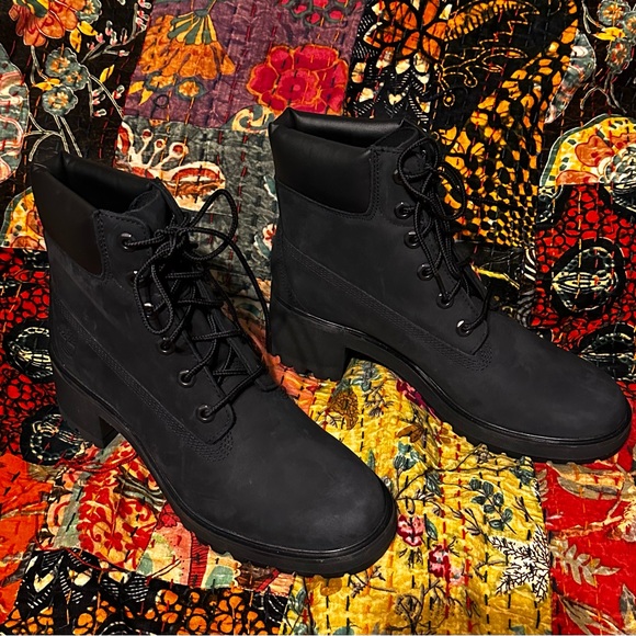 Timberland Kinsley Black Leather Boot - Size 9.5 - Picture 2 of 6